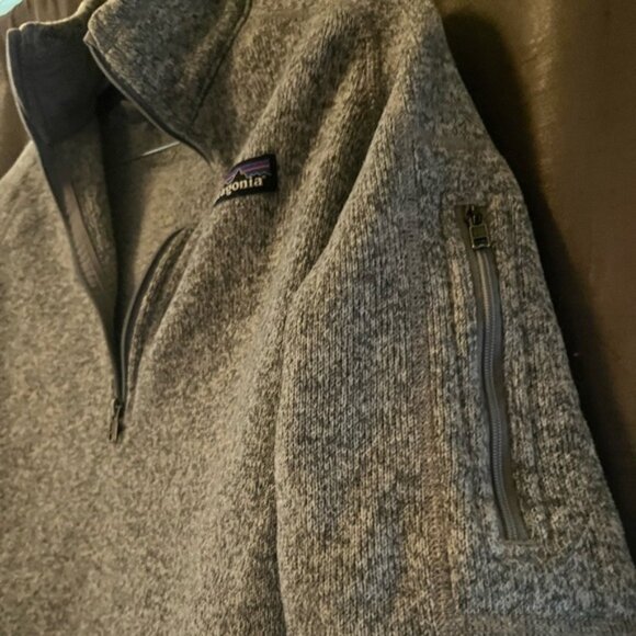 Patagonia Gray Quarter-Zip Fleece Pullover Better Sweater - Picture 5 of 8